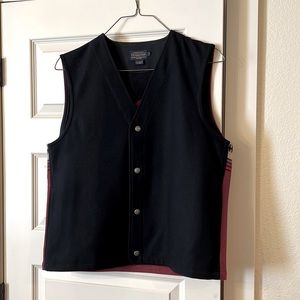 NEW Mens PENDLETON Star Chief 100% Wool Snap Button Vest Large